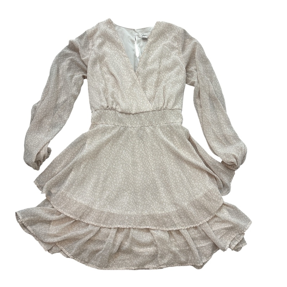 Japna Cream Patterned Dress - Picture 1 of 4